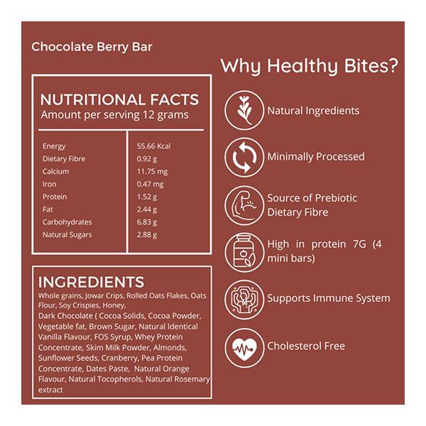 Snack Amor Healthy Bites Mini Bar (Pack of 2 x 150 gm) - Nutritional Bars