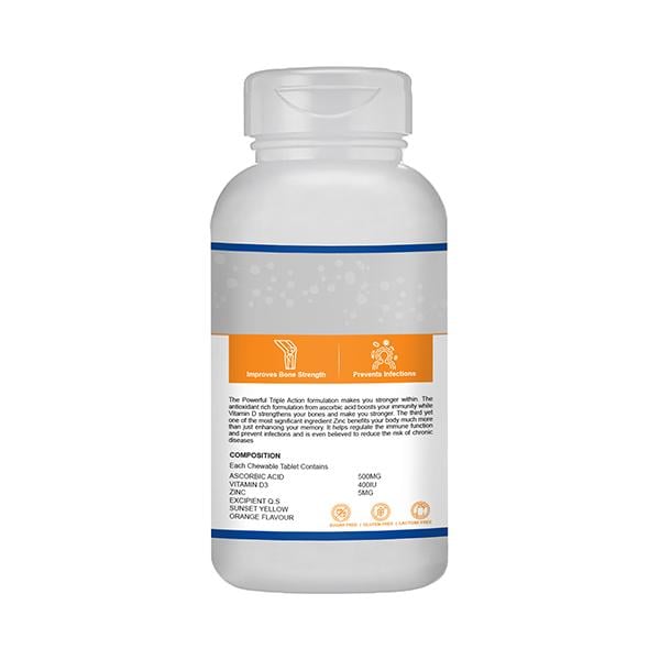 Nutri Essentials Immunity Plus Chewable Tablet - Orange Flavour 30's - Vitamin C