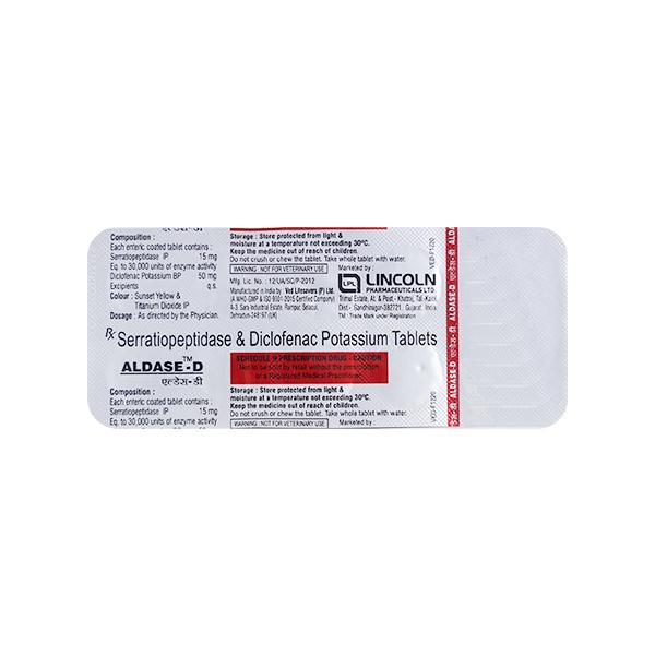 Aldase D Tablet 10'S - Pain relief-Nsa