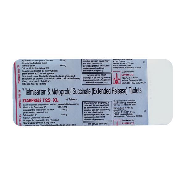 Starpress T XL 25mg Tablet 10'S - Hypertension-Ana