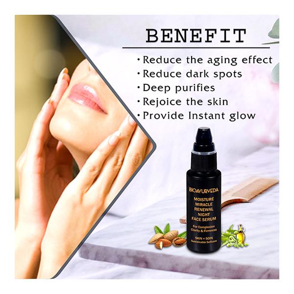 Bioayurveda Basics Moisture Miracle Renewal Night Face Serum 30 ml - Face Serum