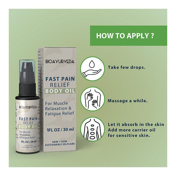 Bioayurveda Fast Pain Relief Body Oil 30 ml - Massage Oils