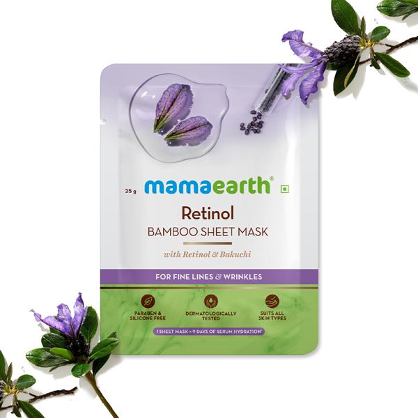 Mamaearth Bamboo Sheet Mask - Retinol 1's