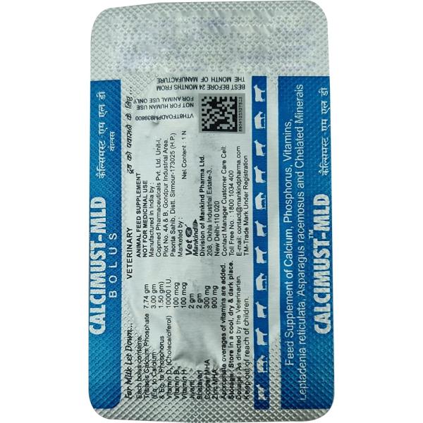 Vet Mankind Calcimust Bolus - MLD 1's - Feed Supplement