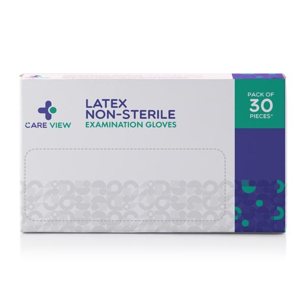 Netmeds | Care View Non Sterile Latex Medical Examination Hand Gloves 30's