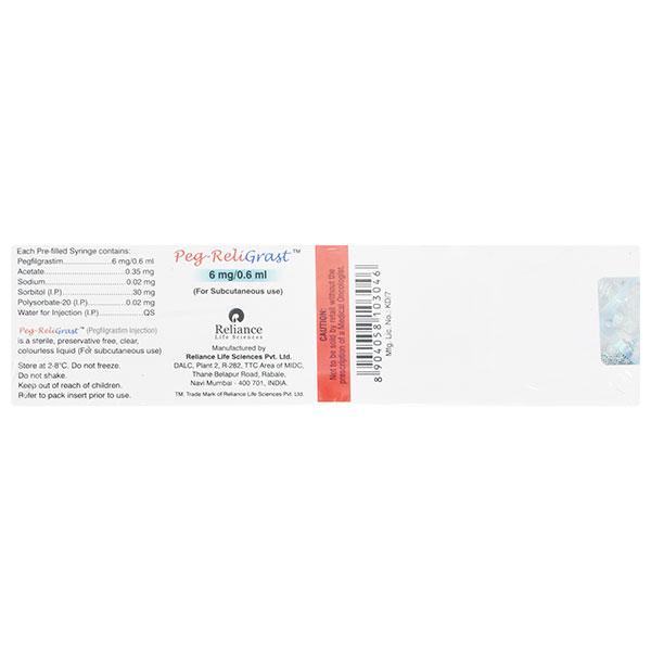 PEG RELIGRAST Prefilled Syringe(Pfs) 0.6ml - Cancer Oncology-Sup