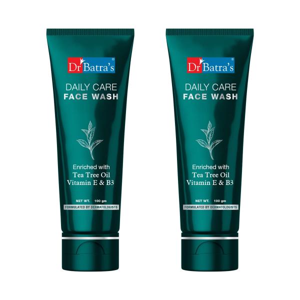 Dr Batra's Daily Care Face Wash - Teatree Oil (Pack of 2 x 100 ml) - Face Washes