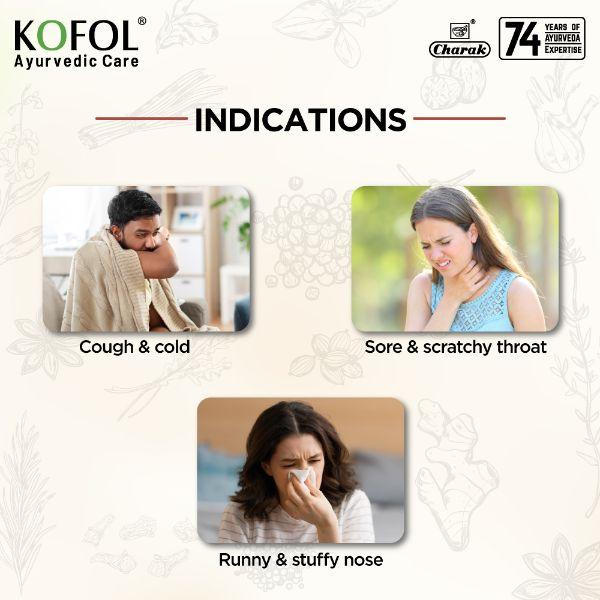 Kofol Ayurvedic Sugar Free Sip Powder (Pack of 10 x 3 gm) - Cough Syrup