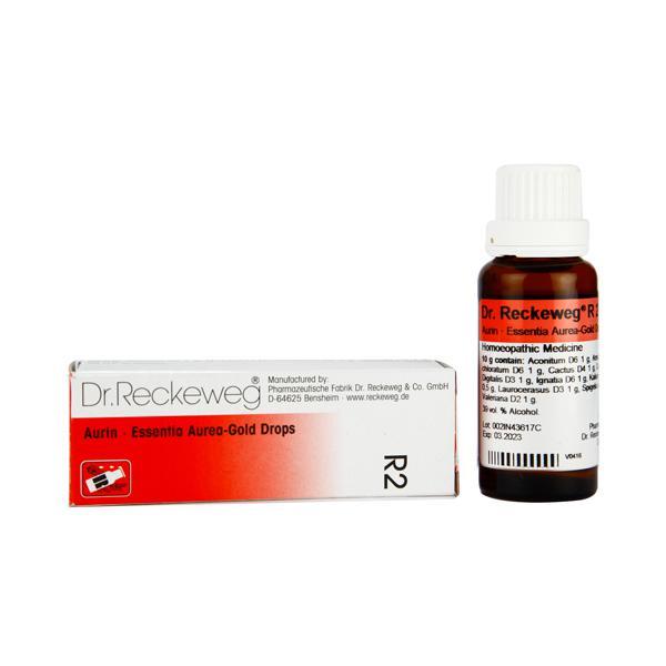 Dr. Reckeweg R2 Aurin Essentia Aurea Gold Drops 22 ml - Homeopathic Drops