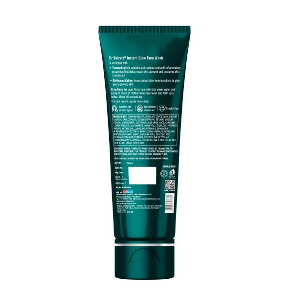Dr Batra's Instant Glow Face Wash - Turmeric 100 gm - Face Wash & Cleansers