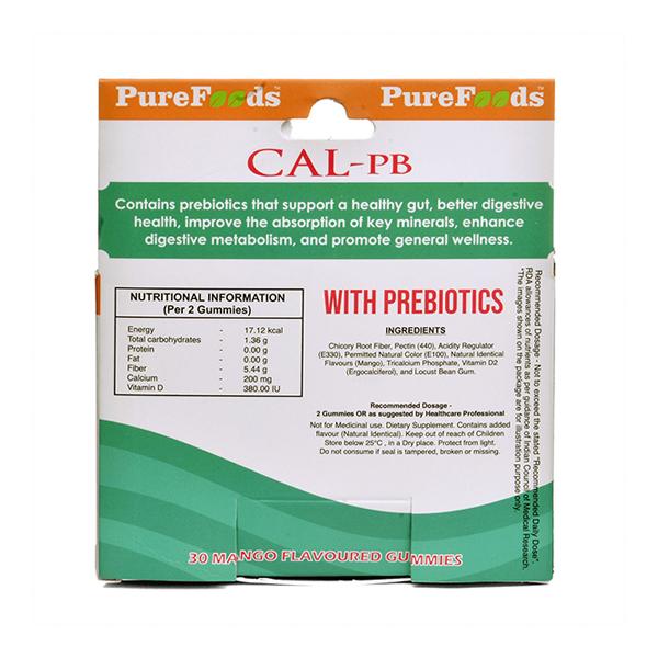 PureFoods CAL-PB Gummies - Mango Flavour 30's - Calcium And Minerals