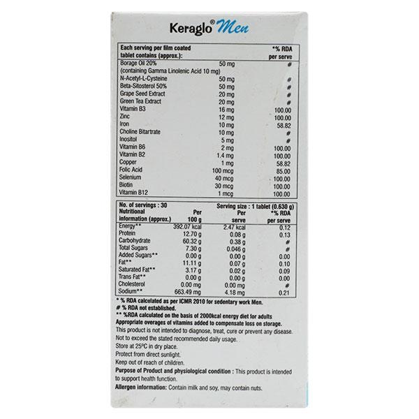 Keraglo Men Tablet 30'S - Supplements-Vam