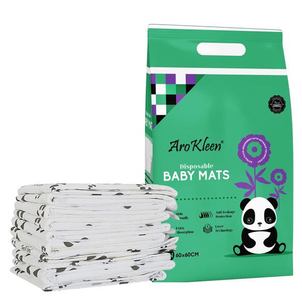 AroKleen Disposable Baby Mats (60 x 60 cm) 10's - Baby Bedding
