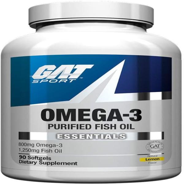 GAT Omega 3 Purified Fish Oil Softgel - Lemon 90's - Workout Essentials