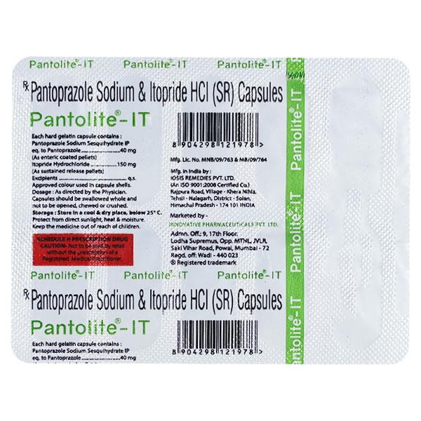 PANTOLITE IT Capsule 10's - Gastro Intestinal Motility Disorders-GIT