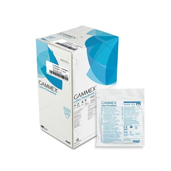 Ansell Gammex Latex Powdered Surgical Gloves Pair (6.5) 50's - Gloves - S