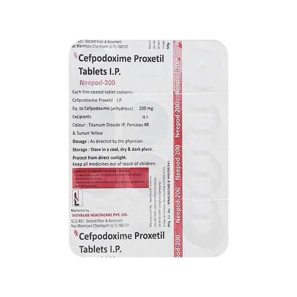 NEEPOD 200 Tablet 10's - Bacterial Infections-Cep