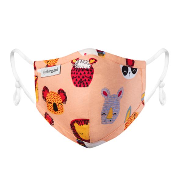 Livinguard Kids Street Face Mask (Rabbit Print) (XS) - Orange (Pack of 1) - Face Mask