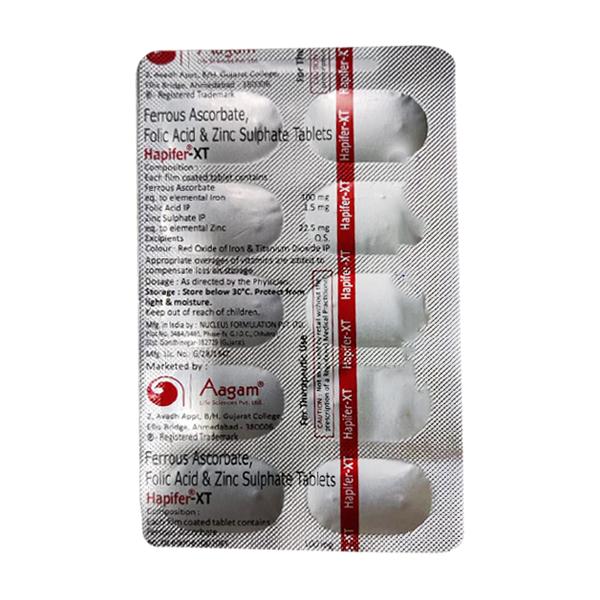 Hapifer Xt Tablet 10's - Anaemia-VMA