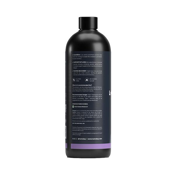 Nutrabay Pro L Carnitine +Vitamin B5 Liquid - Orange 450 ml - Amino Acids