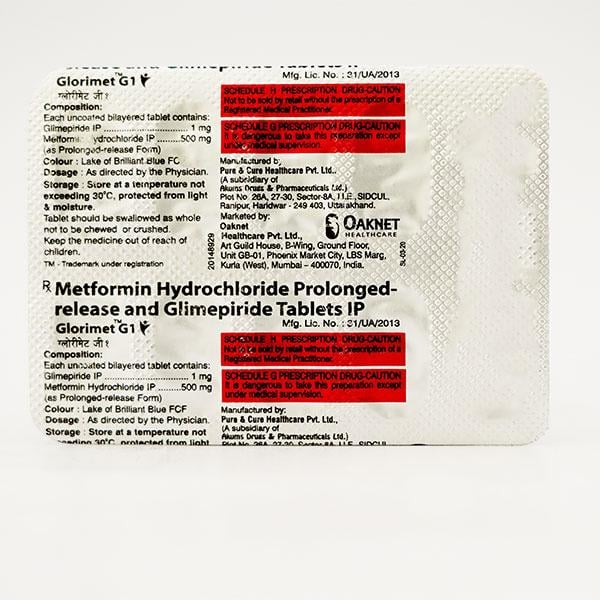 Glorimet G 1/500 Tablet 10'S - Diabetes-Ant