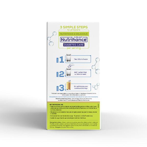 Jubilant Nutrihance Diabetes Care Sachet - Kesar Elaichi (Pack of 10's x 35 gm) - Diabetes (Fitness)