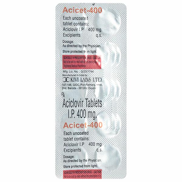 ACICET 400 Tablet 10's - Viral infections-Ant