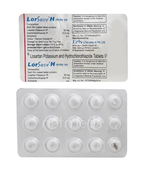 Lorsave H Tablet 15'S - Hypertension-Ang