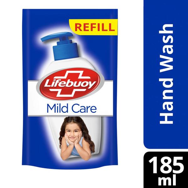 Lifebuoy Mild Care Germ Protection Hand Wash Refill (Pack of 3 x 185 ml) - Hand Wash & Soaps