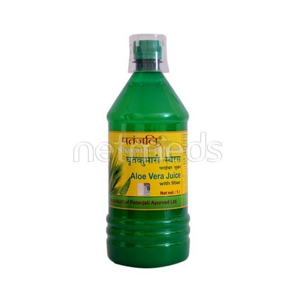 Netmeds | Patanjali Juice - Aloevera with Fibre 1 ltr