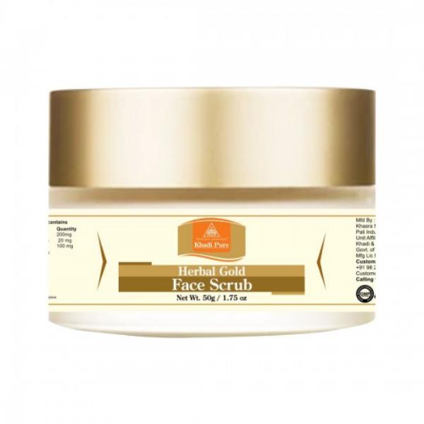 Netmeds | Khadi Pure Herbal Face Scrub - Gold 50 gm