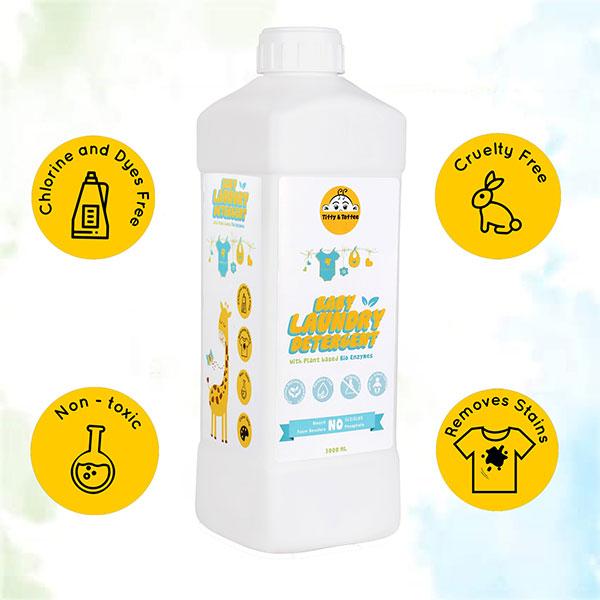 Tiffy & Toffee Baby Laundry Detergent 1 Litre (Buy 2 Get 1 Free) - Baby Detergents