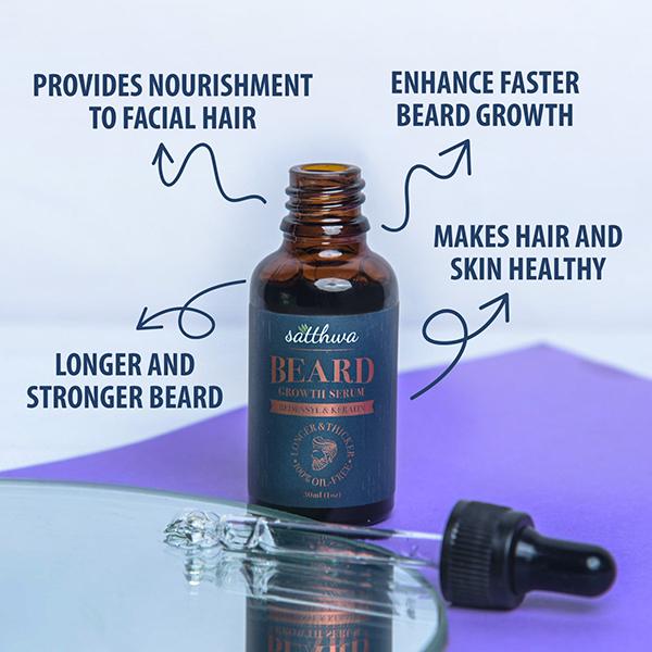 Satthwa Beard Growth Serum - Redensyl & Keratin 30 ml - Beard Serum