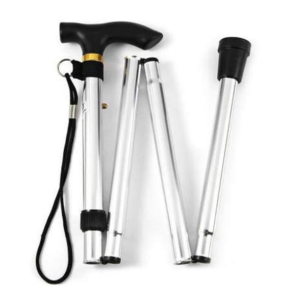 Netmeds | MCP Folding Walking Stick - Silver