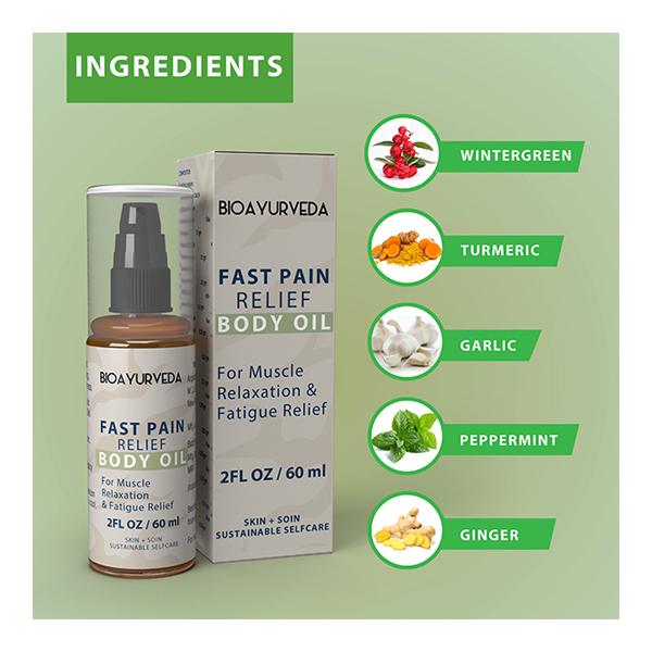 Bioayurveda Fast Pain Relief Body Oil 60 ml - Massage Oils