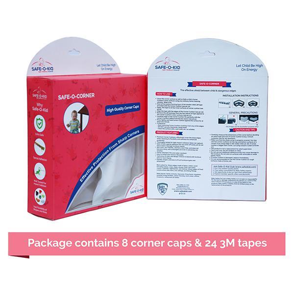 Baby Safety Inc High Quality Transparent Round Corner Caps (Pack of 8) - Baby Safety