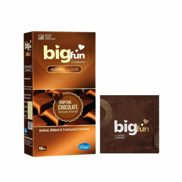 Netmeds | Bigfun Condoms - Tempting Chocolate 10's
