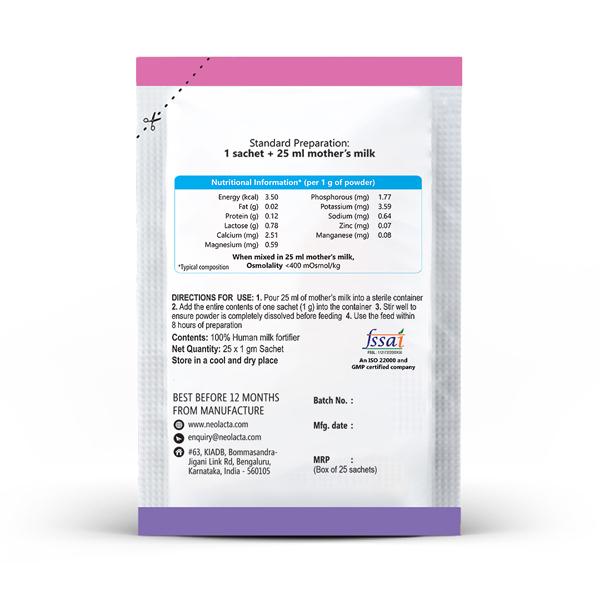 NeoLact MMF Powder (Pack of 25 x 1 gm) - Baby And Infant Supplements