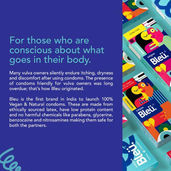 Bleu Spiral Condoms for Men (Pack of 2 x 8's) - Plain/Flavoured Condoms