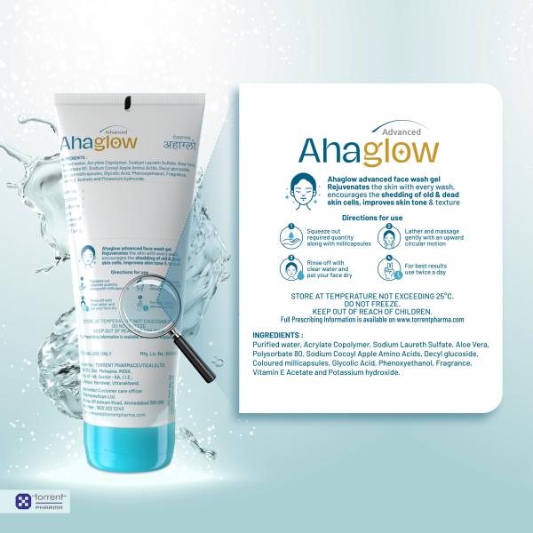 AHAGLOW ADVANCED Face Wash Gel 100 gm - Face Wash & Cleansers