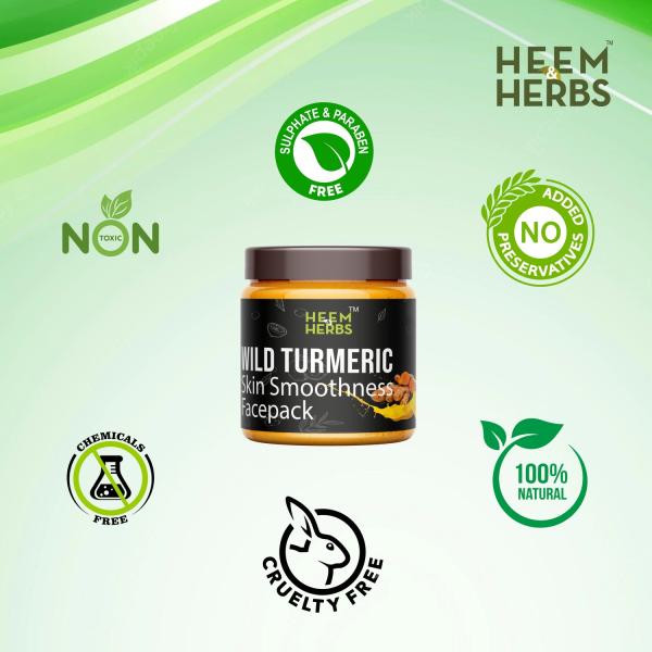Heem & Herbs Skin Smoothness Face Pack - Wild Turmeric 80 gm - Face Packs