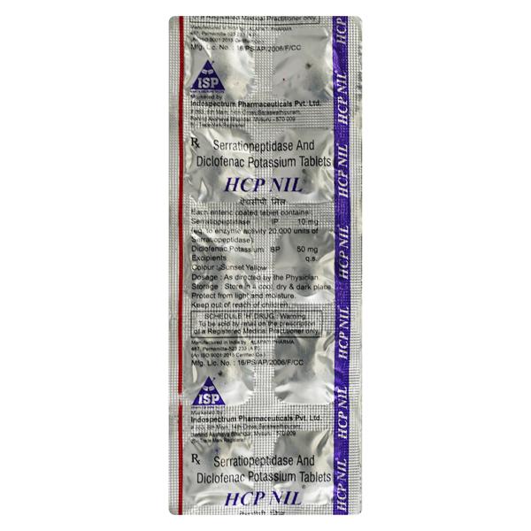 HCP Nil Tablet 10'S - Pain relief-Nsa