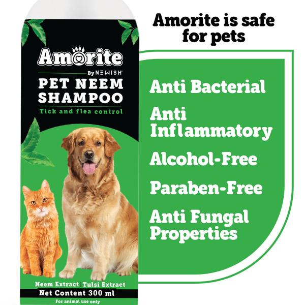 Amorite Pet Neem Shampoo (Pack Of 2 X 300 ml) 1's - Pet Grooming
