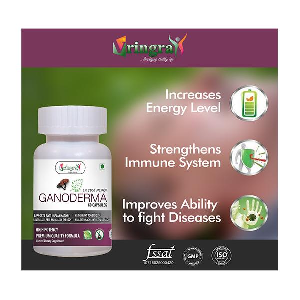 Vringra Ultra Pure Ganoderma Capsules 60's - Health Products