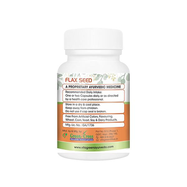 VitaGreen Flax Seed Capsules 60's - Herbal Dietary Supplement