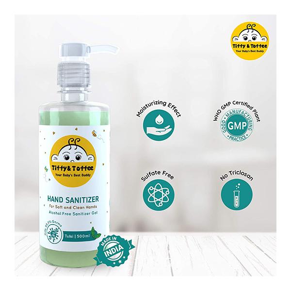 Tiffy & Toffee Non-Alcoholic Hand Sanitizer - Tulsi 500 ml - Baby Skin Care