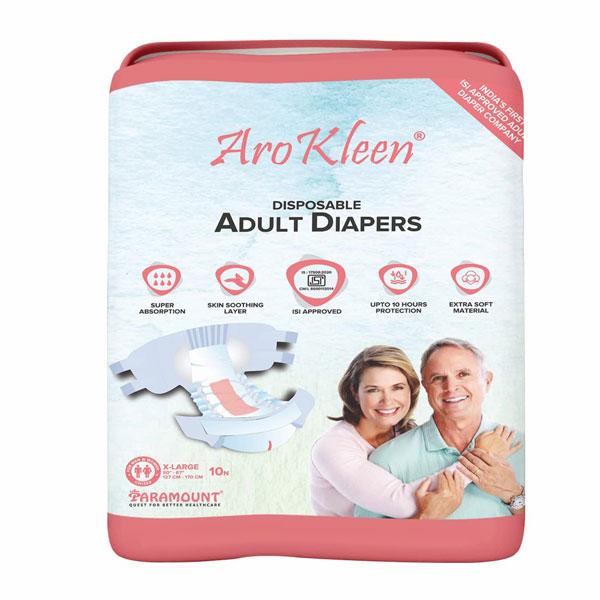 Netmeds | AroKleen Disposable Adult Diaper (XL) (127 cm - 170 cm) 10's