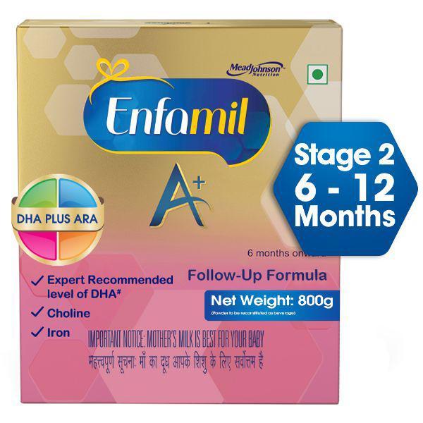 Enfamil Follow up Formula - A+ Stage 2 (6 - 12 Months) Powder 800 gm -Refill pack - Baby And Infant Supplements