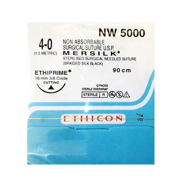 Netmeds | Johnson & Johnson Ethicon Mersilk Non Absorbable Surgical Suture (4-0) (90 cm) (NW5000) 1's