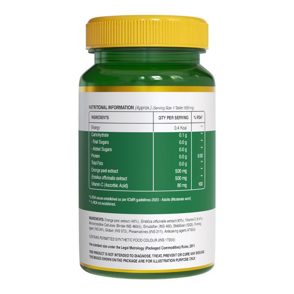 Pure Nutrition Vitamin C With Orange Peel & Amla Extract 60's - Vitamin C
